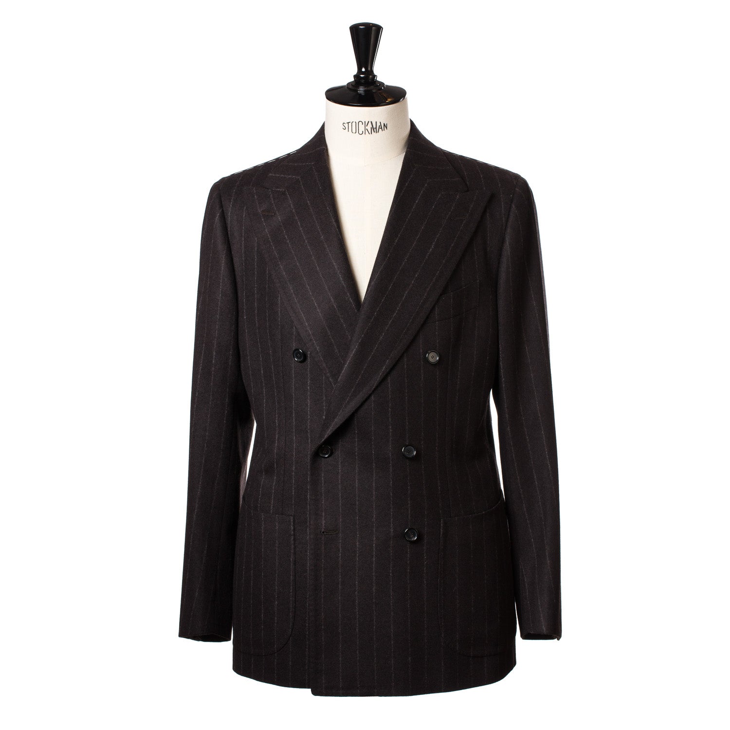 Brown Suit "Chalk Stripe" made of English Wool - Fox Heritage Flannel - purely handmade